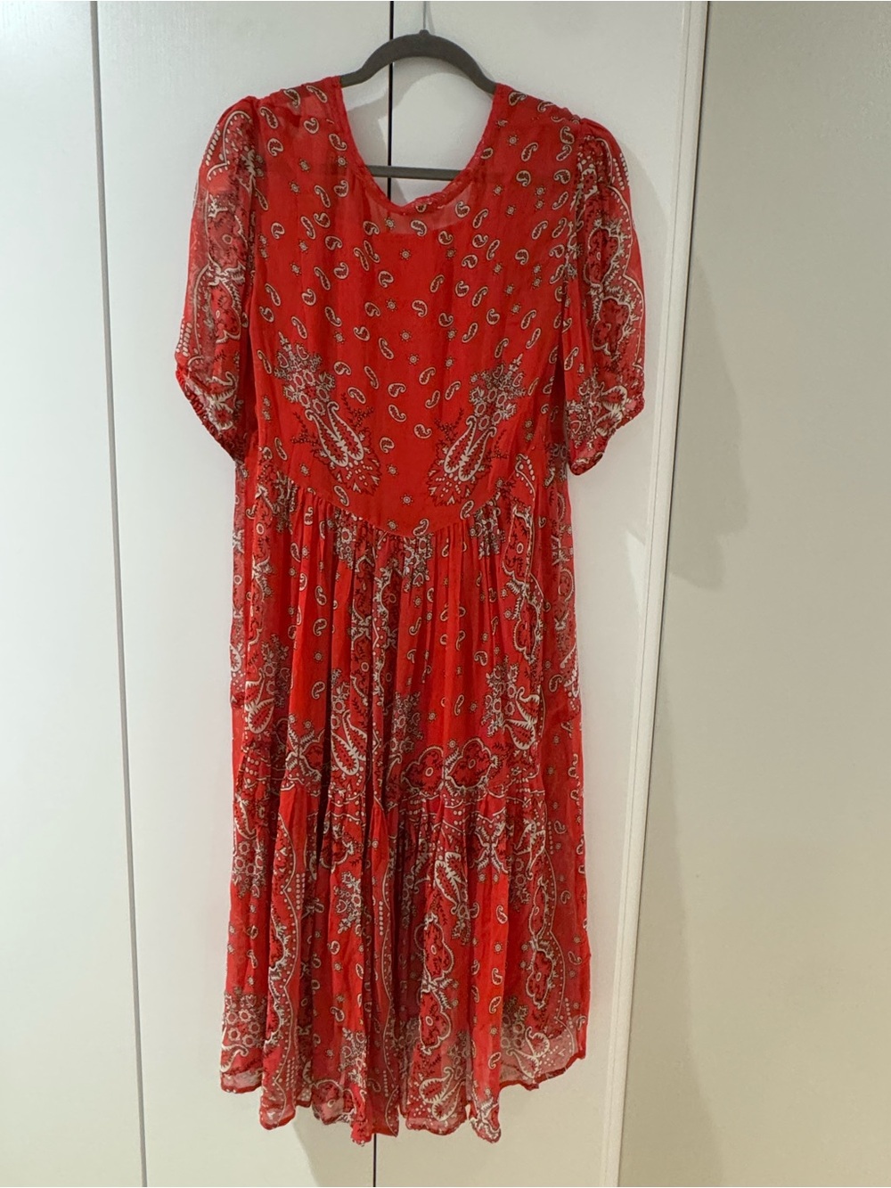 Sundance Red Paisley Dress NWT - Picture 7 of 11